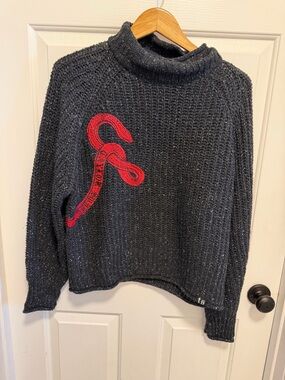 Taylor Swift Reputation Mockneck Cropped Sweater Size L Holiday Merch Official
